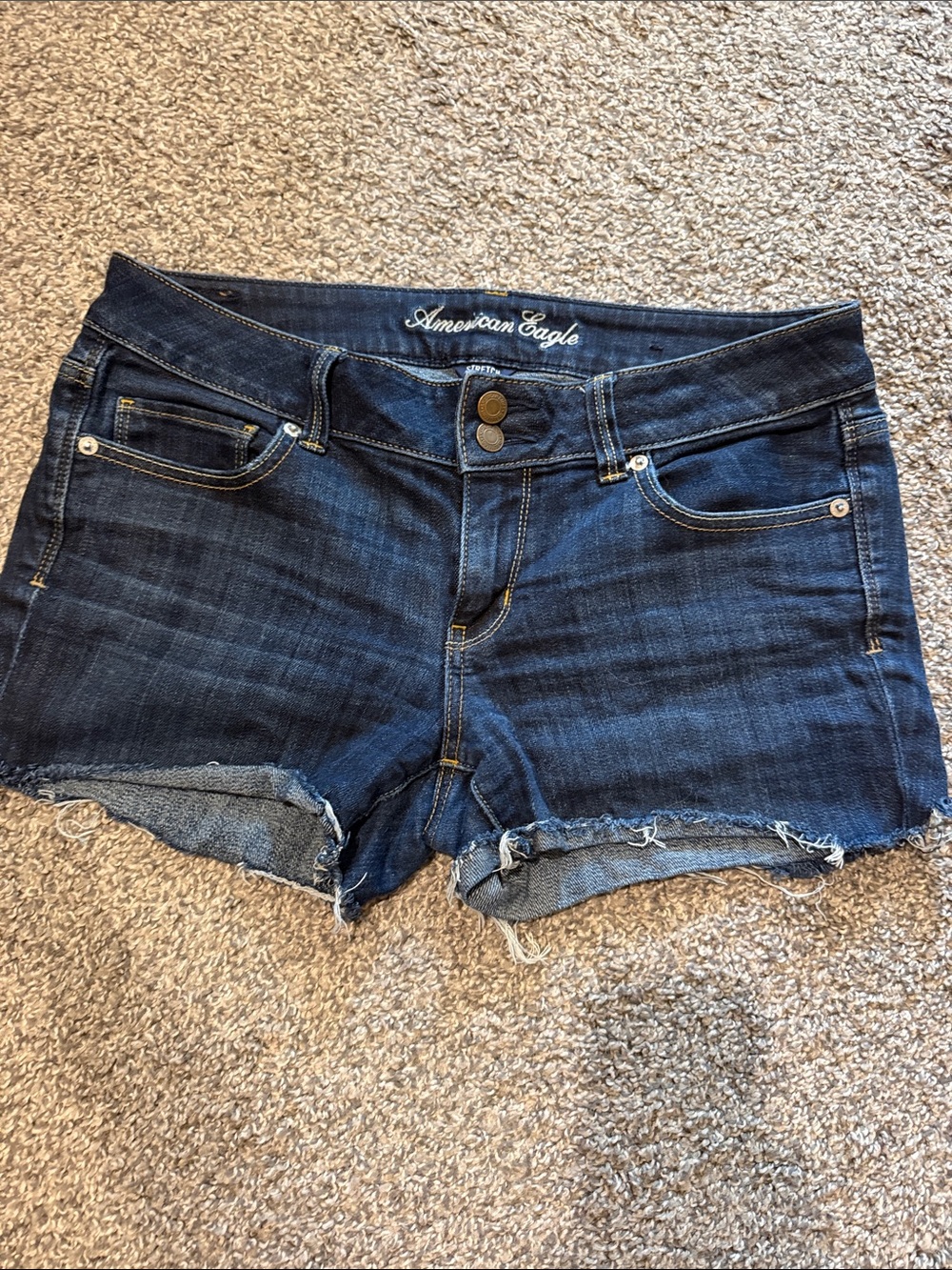 American Eagle Outfitters Dark Wash Denim Cutoff Shorts